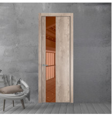 19 NE.O Дуб Сонома вставка Зеркало бронзовое кромка Серебро ProfilDoors Orange