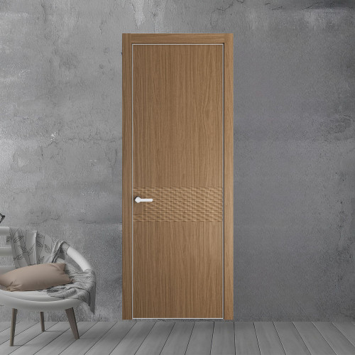54 NE.O Дуб Мокко вставка Глухая кромка Вайт ProfilDoors Orange