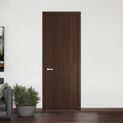 63 NE.O Орех Шоколад вставка Глухая кромка Черный муар ProfilDoors Orange