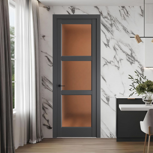 8.3.2 PD.O Графит стекло Золотистая бронза матовое ProfilDoors Orange