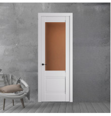 9.2.2 PD.O Дарк Вайт стекло Золотистая бронза матовое ProfilDoors Orange