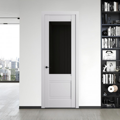 9.2.2 PD.O Крем Вайт стекло Черное тонированное ProfilDoors Orange