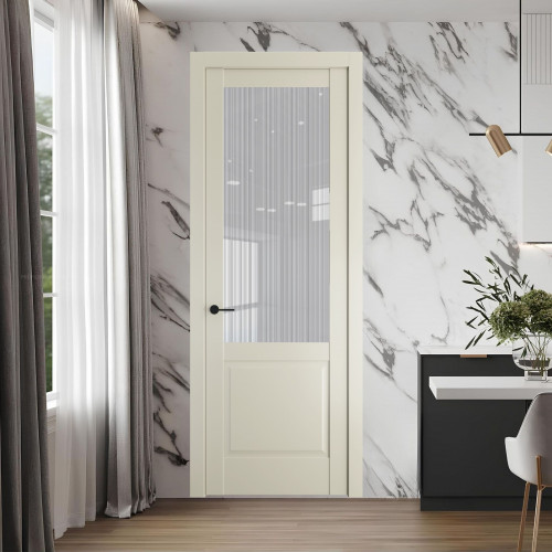 5.2.2 PD.O Перламутр Белый стекло Узор Страйп ProfilDoors Orange