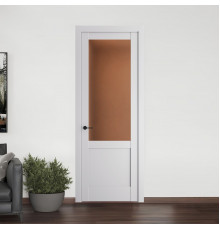 10.2.2 PD.O Дарк Вайт стекло Золотистая бронза матовое ProfilDoors Orange