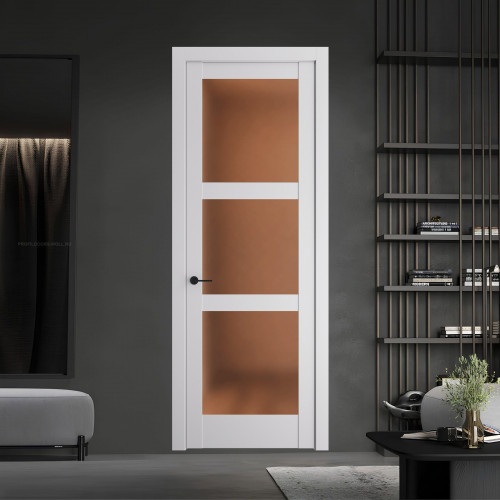 10.3.2 PD.O Крем Вайт стекло Золотистая бронза матовое ProfilDoors Orange