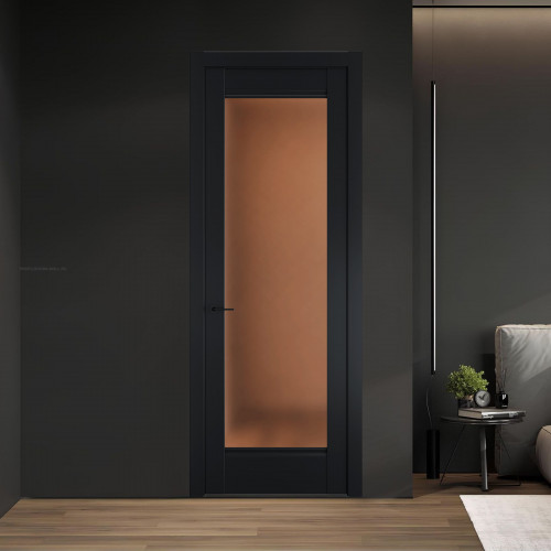 9.1.2 PD.O Блэк стекло Золотистая бронза матовое ProfilDoors Orange