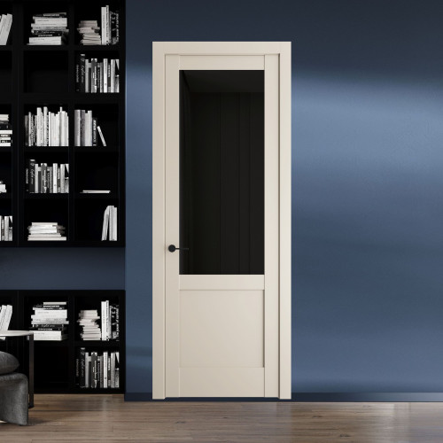 10.2.2 PD.O Кремовая Магнолия стекло Черное тонированное ProfilDoors Orange