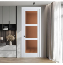 Межкомнатная дверь 10.3.2 PD.O Аляска стекло Золотистая бронза матовое ProfilDoors Orange эмаль