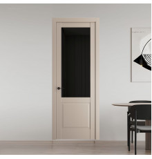 Межкомнатная дверь 5.2.2 PD.O Сэнд стекло Черное тонированное ProfilDoors Orange эмаль