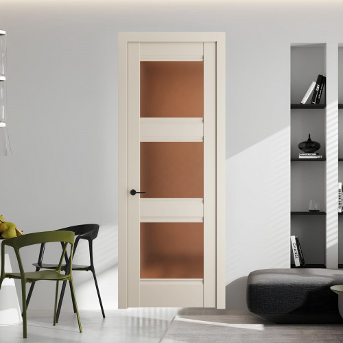 9.3.2 PD.O Кремовая Магнолия стекло Золотистая бронза матовое ProfilDoors Orange