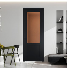 10.2.2 PD.O Блэк стекло Золотистая бронза матовое ProfilDoors Orange