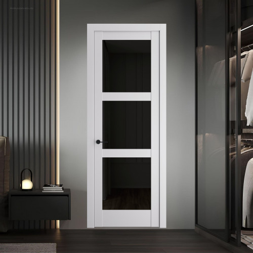 10.3.2 PD.O Крем Вайт стекло Черное тонированное ProfilDoors Orange