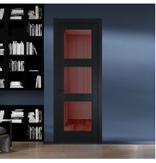 Межкомнатная дверь 6.3.2 PD.O Блэк стекло Золотистая бронза ProfilDoors Orange эмаль