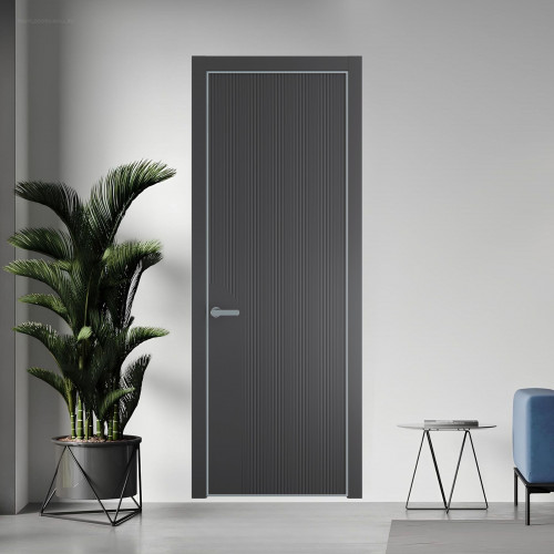 49 PE.O Графит вставка Глухая кромка Серебро ProfilDoors Orange
