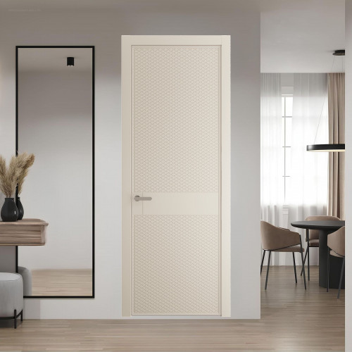 51 PE.O Кремовая Магнолия вставка Глухая кромка Никель ProfilDoors Orange