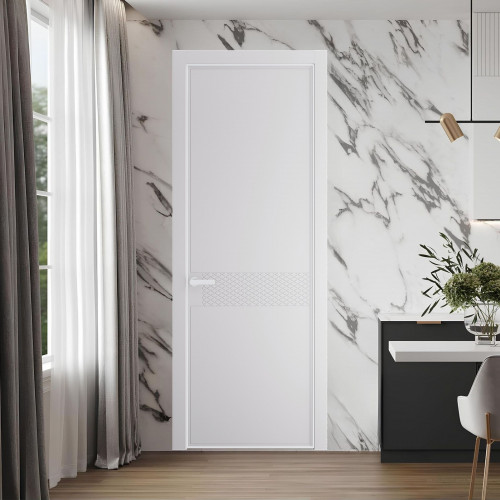 52 PE.O Крем Вайт вставка Глухая кромка Вайт ProfilDoors Orange