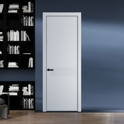 52 PE.O Лайт Грей вставка Глухая кромка Черный ProfilDoors Orange