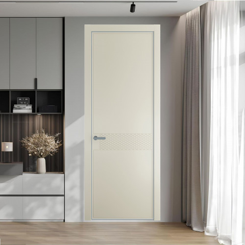 52 PE.O Перламутр Белый вставка Глухая кромка Серебро ProfilDoors Orange