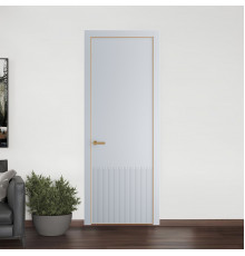 57 PE.O Лайт Грей вставка Глухая кромка Золото ProfilDoors Orange