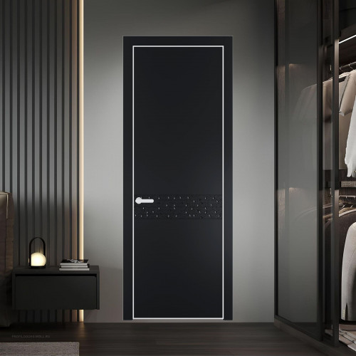 58 PE.O Блэк вставка Глухая кромка Вайт ProfilDoors Orange
