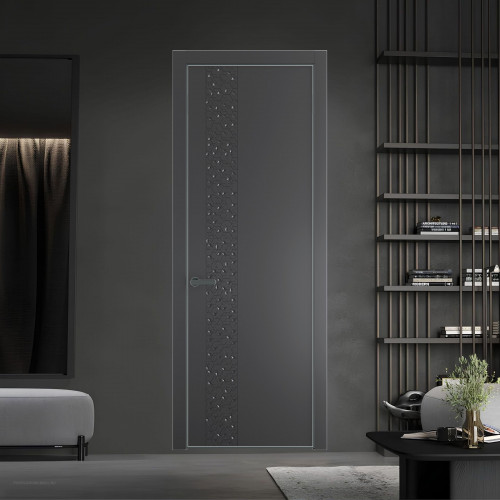 59 PE.O Графит вставка Глухая кромка Серая ночь ProfilDoors Orange