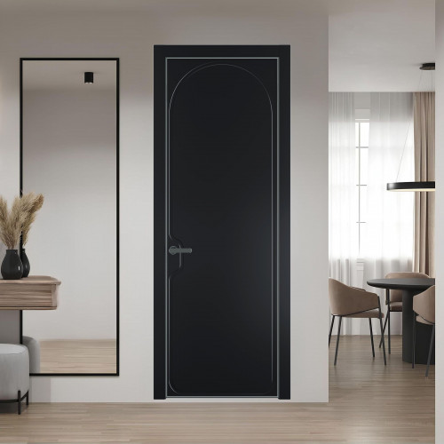 64 PE.O Блэк вставка Глухая кромка Серая ночь ProfilDoors Orange