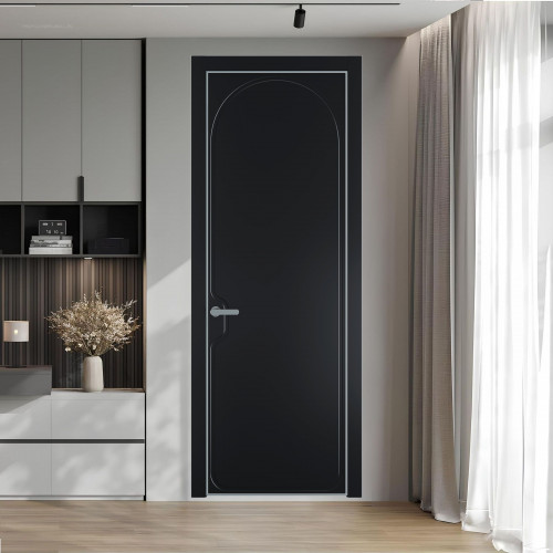 64 PE.O Блэк вставка Глухая кромка Серебро ProfilDoors Orange