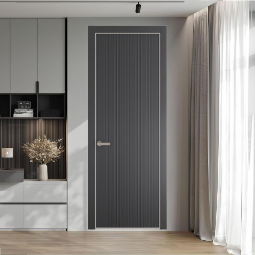 48 PE.O Графит вставка Глухая кромка Никель ProfilDoors Orange