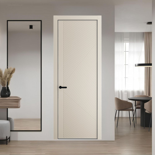 50 PE.O Кремовая Магнолия вставка Глухая кромка Черный ProfilDoors Orange