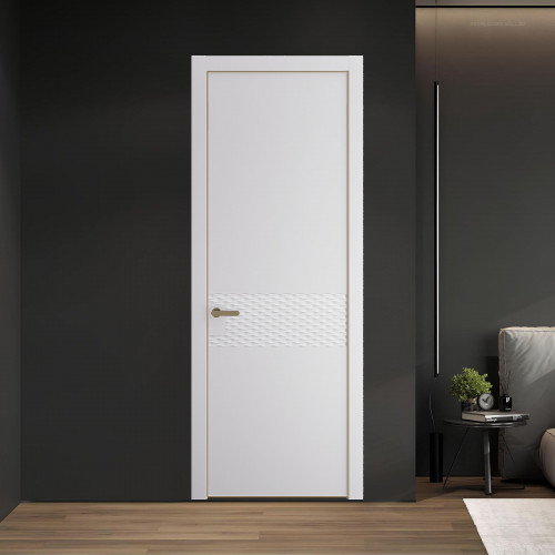 54 PE.O Крем Вайт вставка Глухая кромка Шампань ProfilDoors Orange
