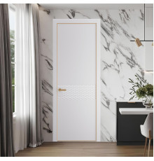 54 PE.O Крем Вайт вставка Глухая кромка Золото ProfilDoors Orange