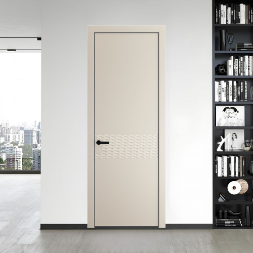 54 PE.O Кремовая Магнолия вставка Глухая кромка Черный муар ProfilDoors Orange