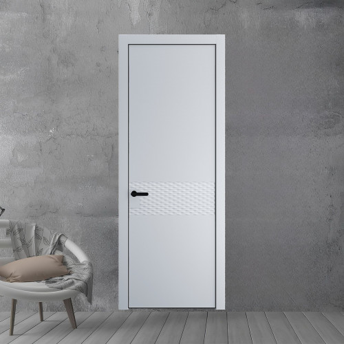 54 PE.O Лайт Грей вставка Глухая кромка Черный ProfilDoors Orange