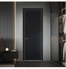 Межкомнатная дверь 55 PE.O Блэк вставка Глухая кромка Серая ночь ProfilDoors Orange эмаль