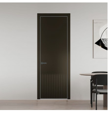 57 PE.O Перламутр Бронза вставка Глухая кромка Серая ночь ProfilDoors Orange