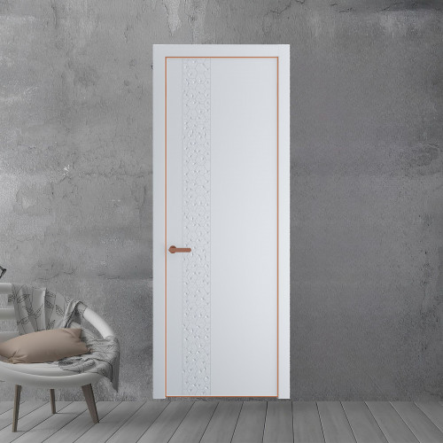 59 PE.O Вайт вставка Глухая кромка Медь ProfilDoors Orange