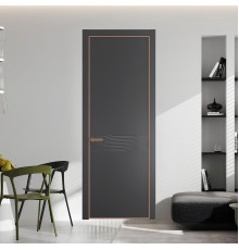 65 PE.O Графит вставка Глухая кромка Медь ProfilDoors Orange