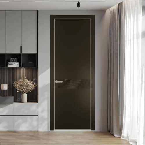 65 PE.O Перламутр Бронза вставка Глухая кромка Никель ProfilDoors Orange