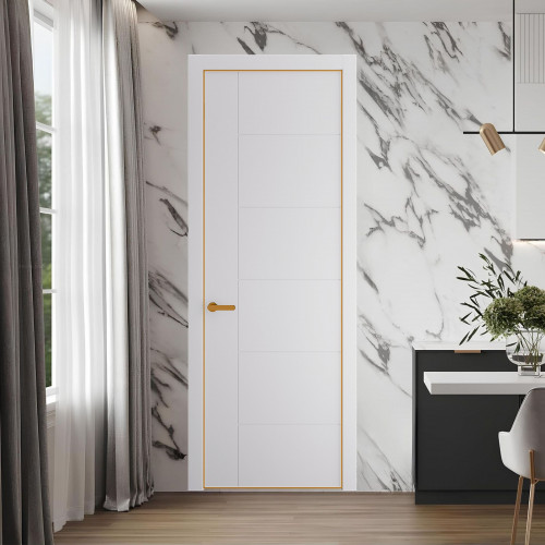 44 PE.O Крем Вайт вставка Глухая кромка Бронза ProfilDoors Orange