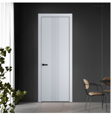45 PE.O Лайт Грей вставка Глухая кромка Черный муар ProfilDoors Orange