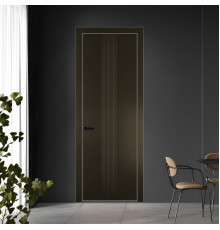 45 PE.O Перламутр Бронза вставка Глухая кромка Черный муар ProfilDoors Orange