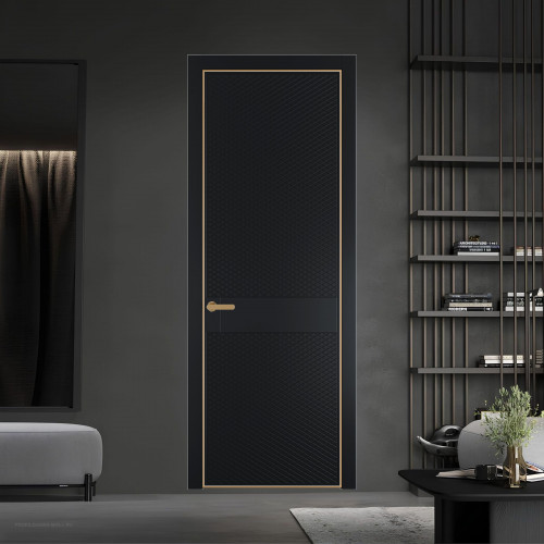 51 PE.O Блэк вставка Глухая кромка Золото ProfilDoors Orange