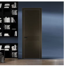 52 PE.O Перламутр Бронза вставка Глухая кромка Черный ProfilDoors Orange