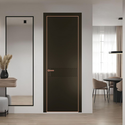 52 PE.O Перламутр Бронза вставка Глухая кромка Медь ProfilDoors Orange
