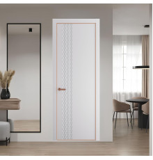 53 PE.O Крем Вайт вставка Глухая кромка Медь ProfilDoors Orange