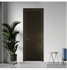 54 PE.O Перламутр Бронза вставка Глухая кромка Серая ночь ProfilDoors Orange