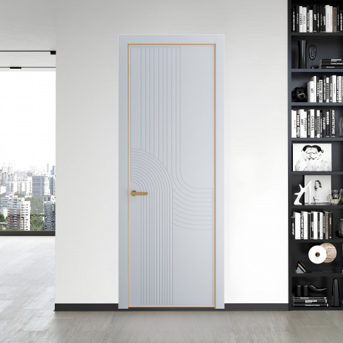 55 PE.O Лайт Грей вставка Глухая кромка Золото ProfilDoors Orange