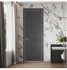 58 PE.O Графит вставка Глухая кромка Медь ProfilDoors Orange
