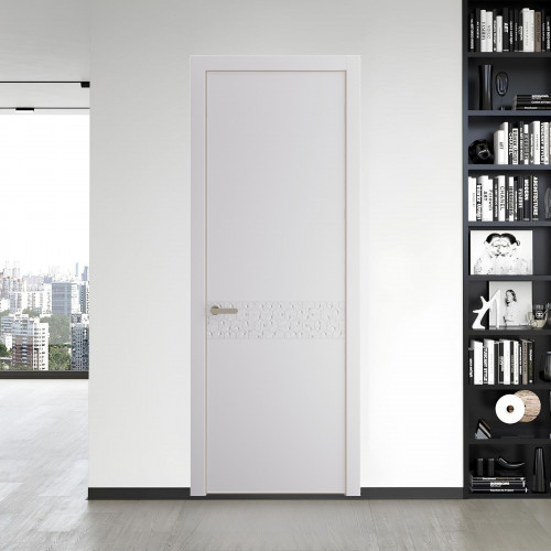 58 PE.O Крем Вайт вставка Глухая кромка Никель ProfilDoors Orange