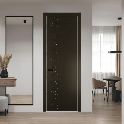 59 PE.O Перламутр Бронза вставка Глухая кромка Черный ProfilDoors Orange
